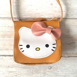 Hello Kitty Purse Mustard Yellow Crossbody Bag Vegan Leather Sanrio Bags NEW